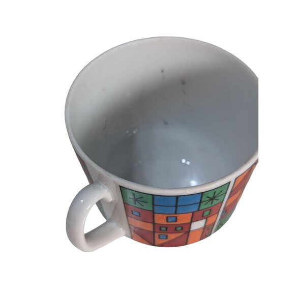 Vintage Schumann Arzberg Bavaria Germany Geometric Coffee Cups Creamer Mod 1970' - Picture 10 of 12